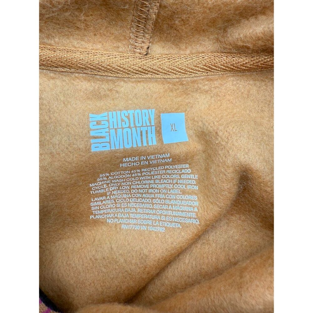 Target Women's Size Medium Black and Orange Patterned Hoodie Pullover - Picture 5 of 7